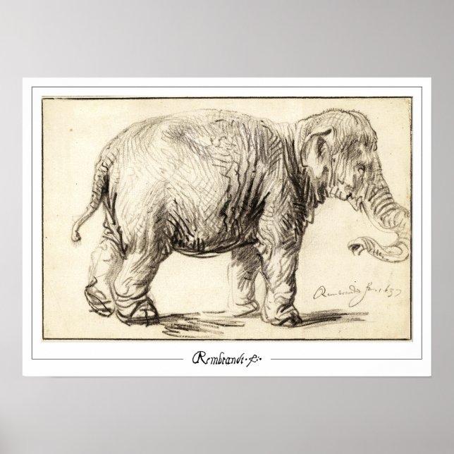 Rembrandt van Rijn Zedign Art Poster #78 (Framsidan)