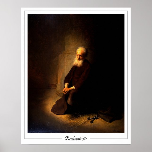 Rembrandt van Rijn Zedign Art Poster nr 144 (Framsidan)