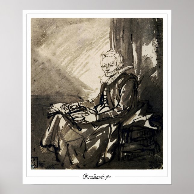 Rembrandt van Rijn Zedign Art Poster nr 147 (Framsidan)