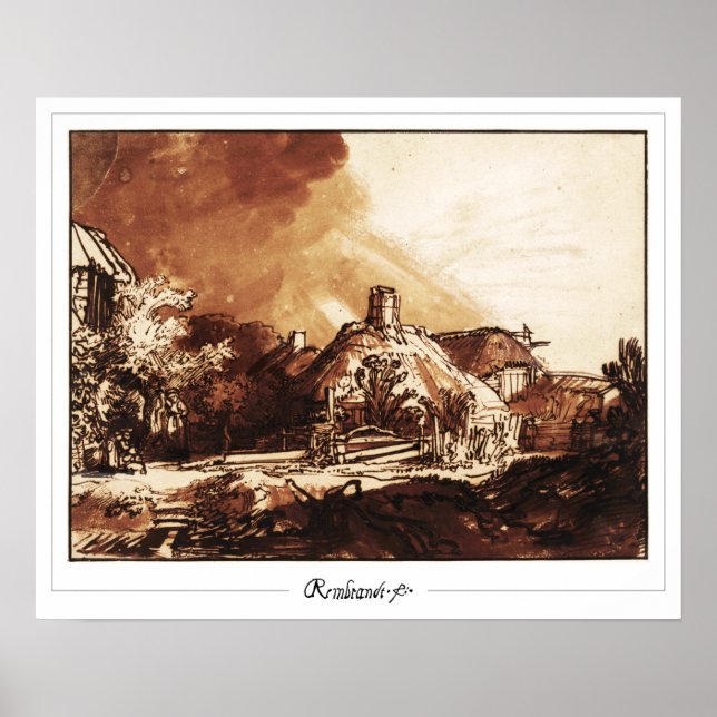 Rembrandt van Rijn Zedign Art Poster nr 462 (Framsidan)
