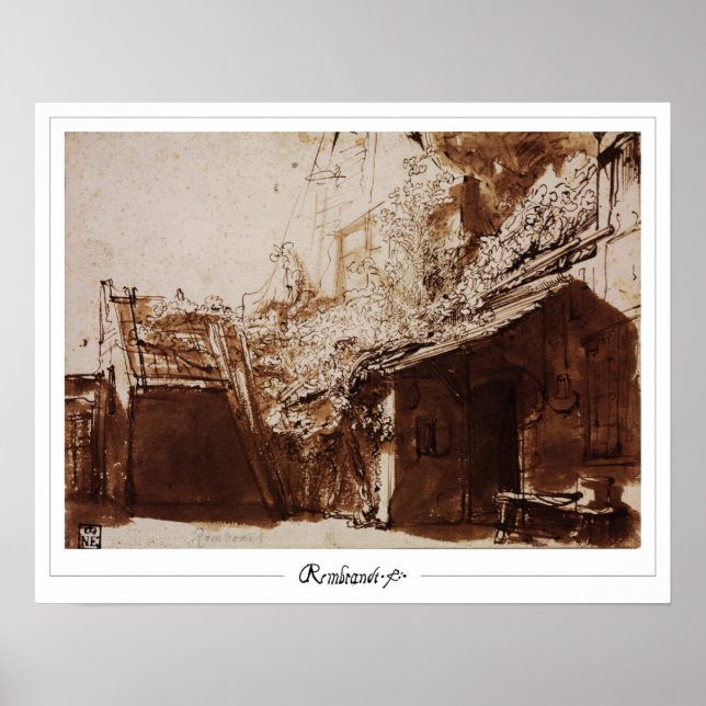 Rembrandt van Rijn Zedign Art Poster nr 464 (Framsidan)