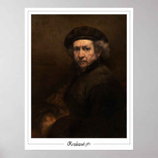 Rembrandt van Rijn Zedign Art Poster nr 543 (Framsidan)