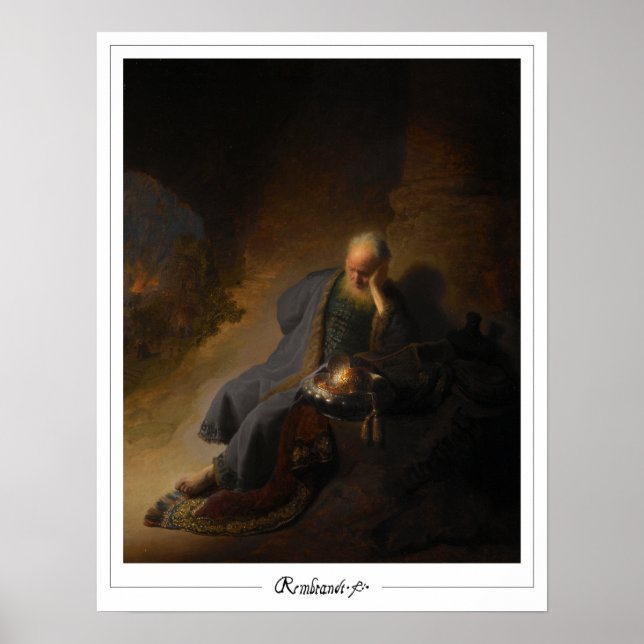 Rembrandt van Rijn Zedign Art Poster nr 609 (Framsidan)