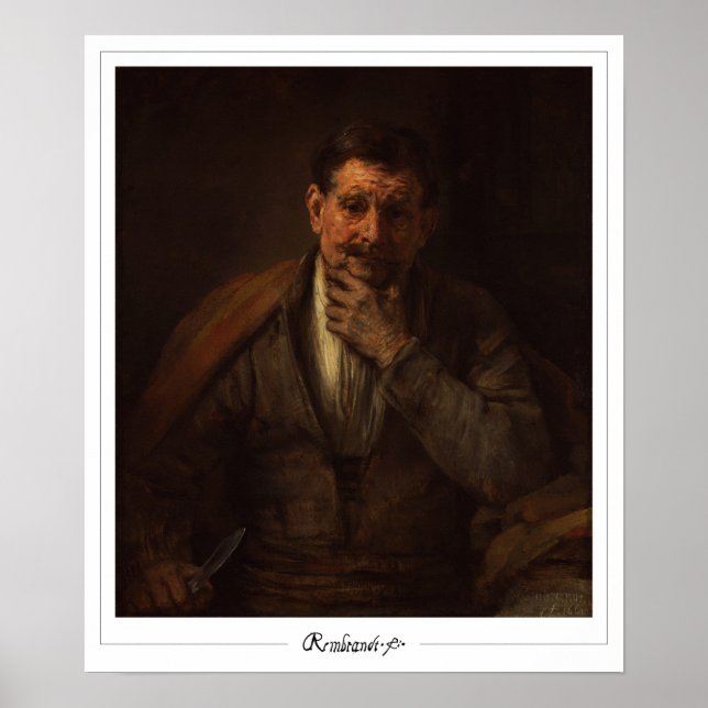 Rembrandt van Rijn Zedign Art Poster nr 714 (Framsidan)