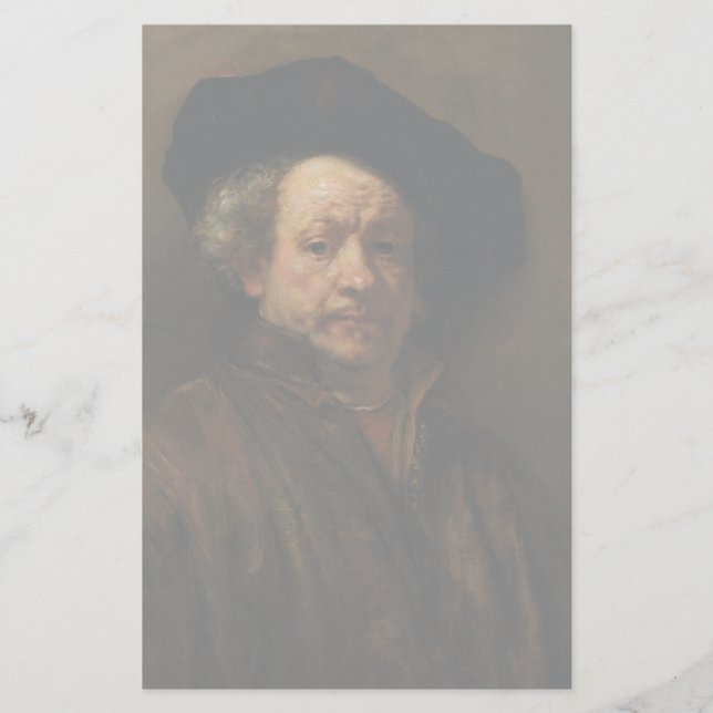 Rembrandt van Rijn's Självporträtt Fine Art Brevpapper (Framsida)