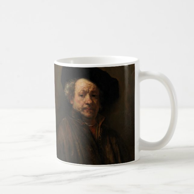 Rembrandt van Rijn's Självporträtt Fine Art Kaffemugg (Höger)