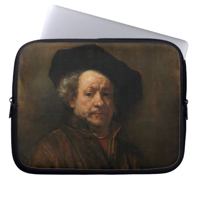 Rembrandt van Rijn's Självporträtt Fine Art Laptop Sleeve (Framsidan)