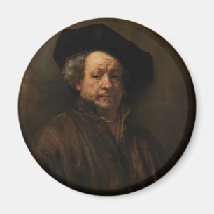 Rembrandt van Rijn's Självporträtt Fine Art Magnet