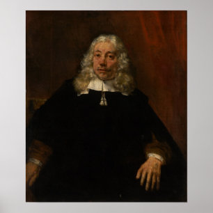 Rembrandt - vitlockig man poster
