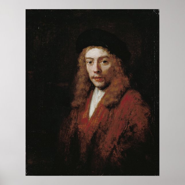Rembrandt - Young Man, kanske Artists Son Titus Poster (Framsidan)
