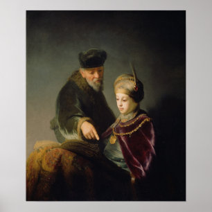 Rembrandt - Young Scholar och Hans lärare Poster