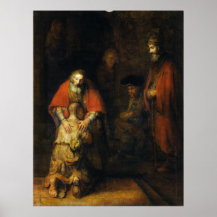 Rembrandts återlämnande av den prodigala sonen poster