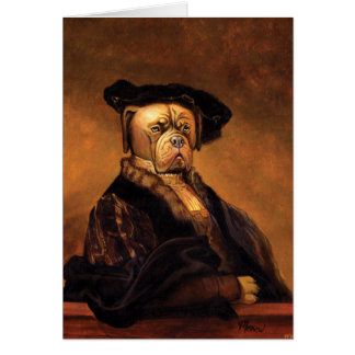 Rembrandts hundkort hälsningskort