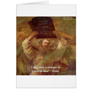 Rembrandts Moses & bibelcitat Hälsningskort