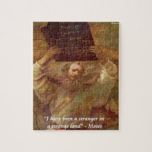 Rembrandts Moses & biblisk citat Pussel