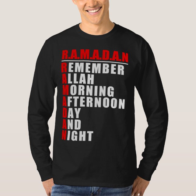 Remember Allah  Ramadan Kareem  Ramadan Mubarak Mo T Shirt (Framsida)