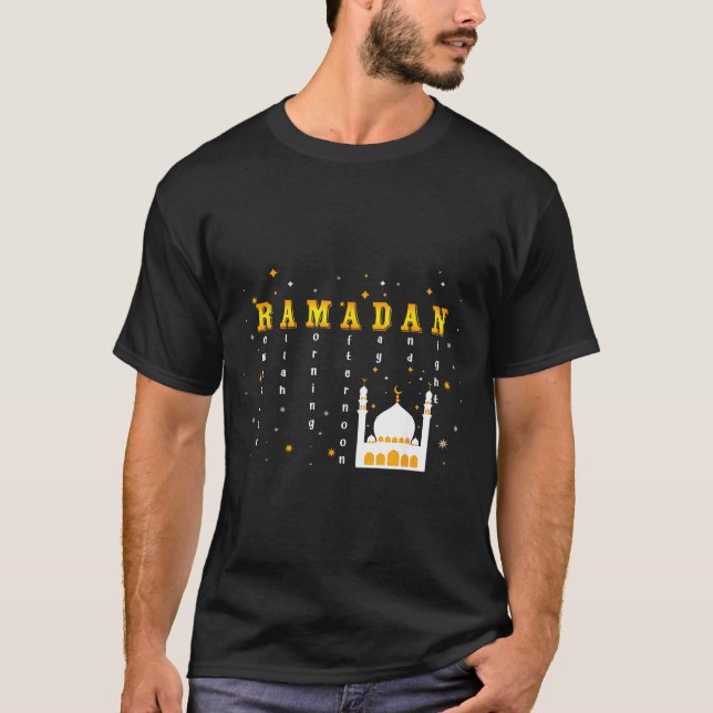 Remember Allah Ramadan Mubarak Kareem  T Shirt (Framsida)