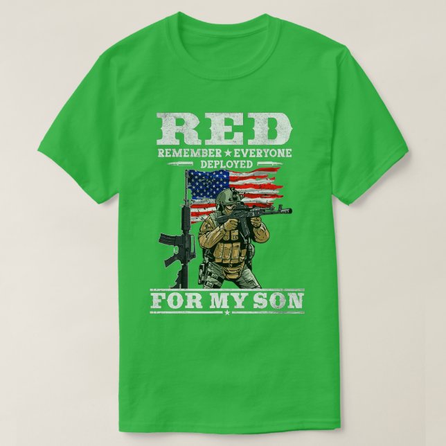 Remember Everyone Veteran Deployed RED Friday (65) T Shirt (Design framsida)
