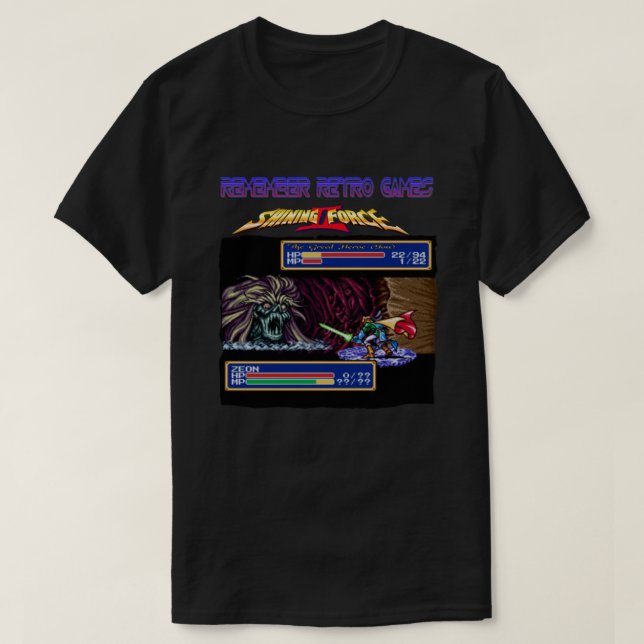 Remember Retro Games Shining Force II Classic T Shirt (Design framsida)