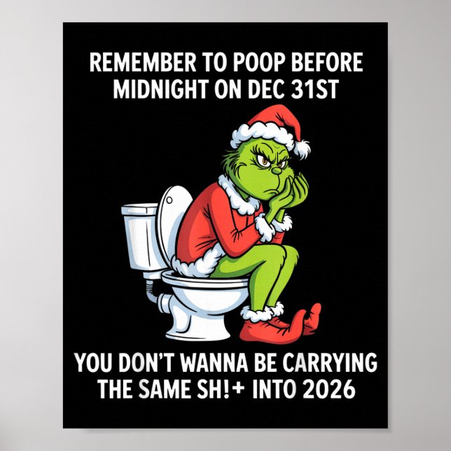 Remember To Op Before Midnight On Dec 31st Funny Q Poster (Framsidan)