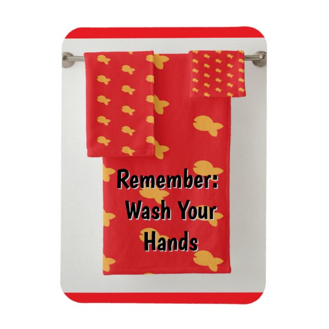 Remember: Wash Your Hands Refrigerator  Magnet (Vertikal)