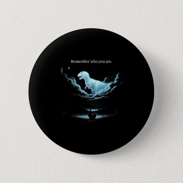 Remember Who Are You Dinosaur Chicken Meme Evoluti Knapp (Framsida)