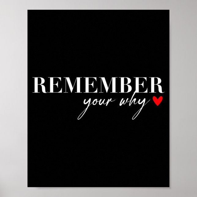 Remember Your Why Funny Sarcastic Insrational Quot Poster (Framsidan)