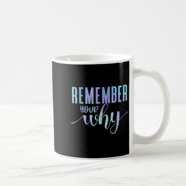 Remember Your Why Gym Motivation Fitness Insration Kaffemugg (Höger)
