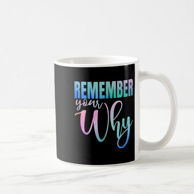Remember Your Why Gym Motivation Fitness Insration Kaffemugg (Höger)