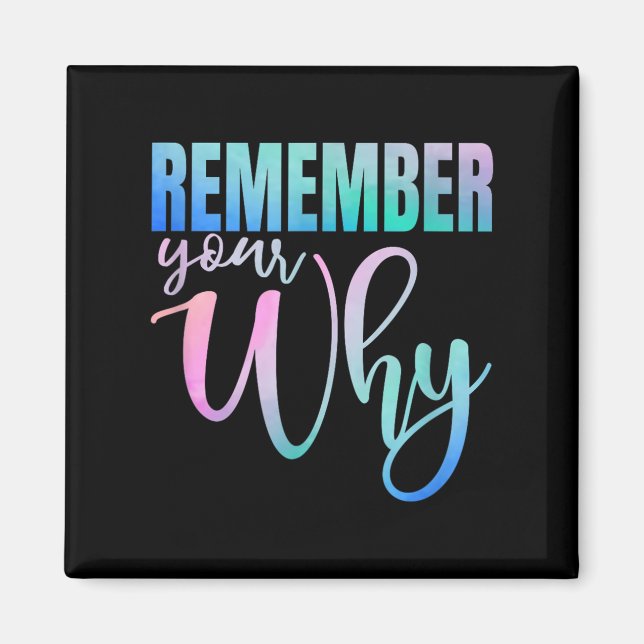Remember Your Why Gym Motivation Fitness Insration Magnet (Framsidan)