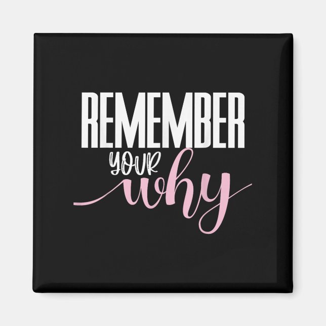 Remember Your Why Gym Motivation Fitness Insration Magnet (Framsidan)