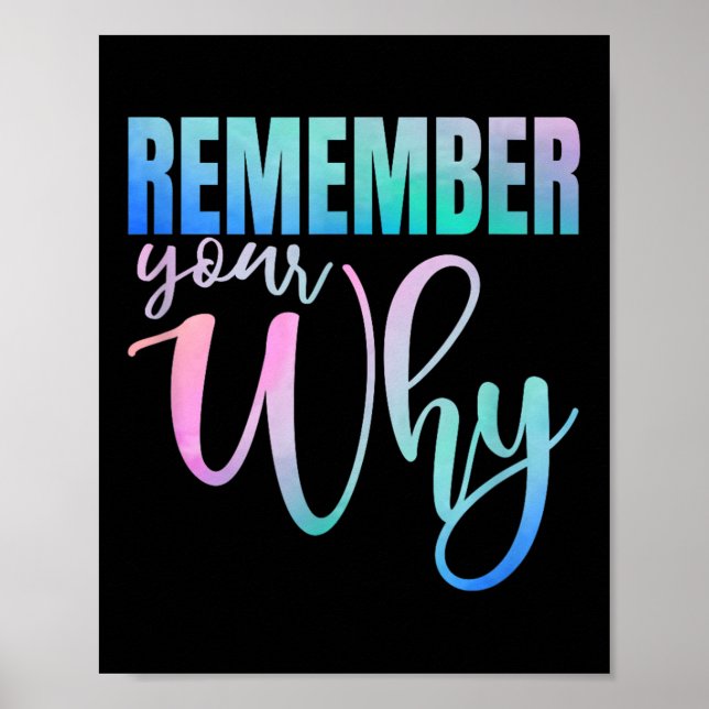Remember Your Why Gym Motivation Fitness Insration Poster (Framsidan)