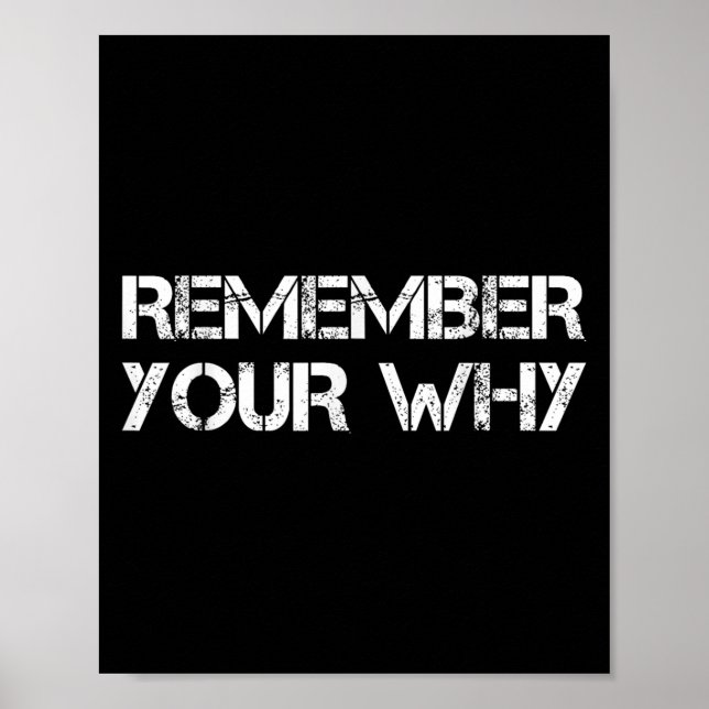 Remember Your Why  Poster (Framsidan)