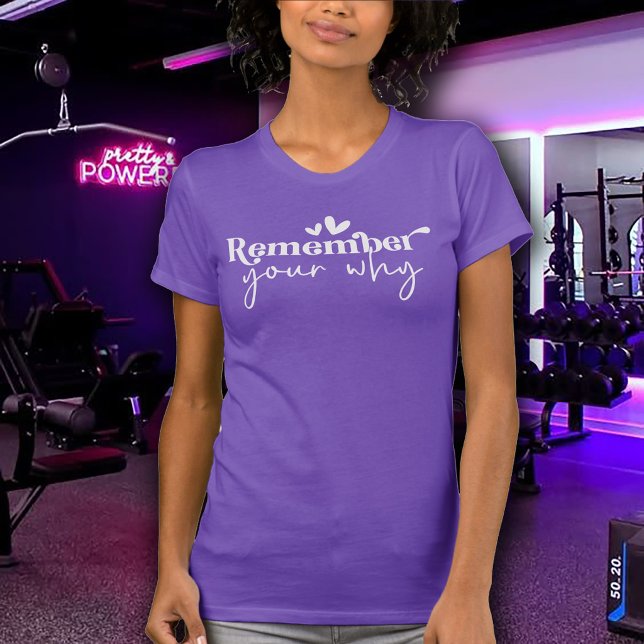 Remember Your Why Women's Exercise T Shirt (Skapare uppladdad)