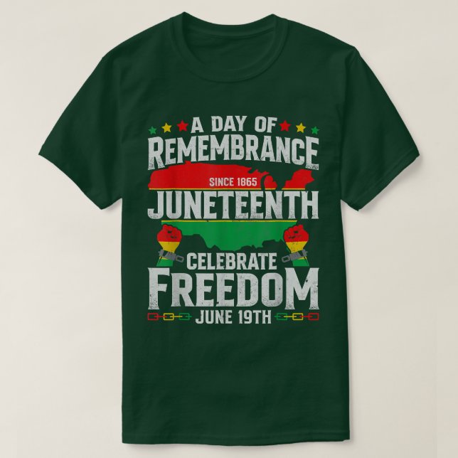 Remembrance Celebrate Freedom Juneteenth Black His T Shirt (Design framsida)