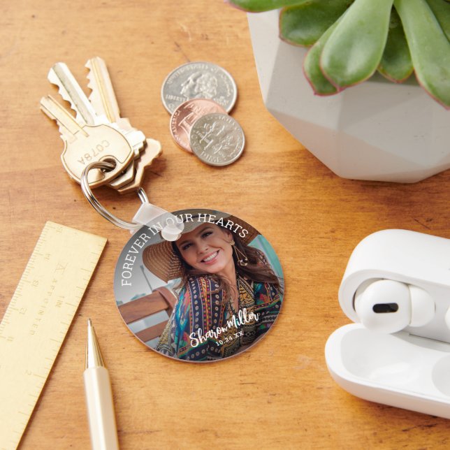 Remembrance Photo 'Forever In Our Hearts'  Nyckelring (Skrivbord)