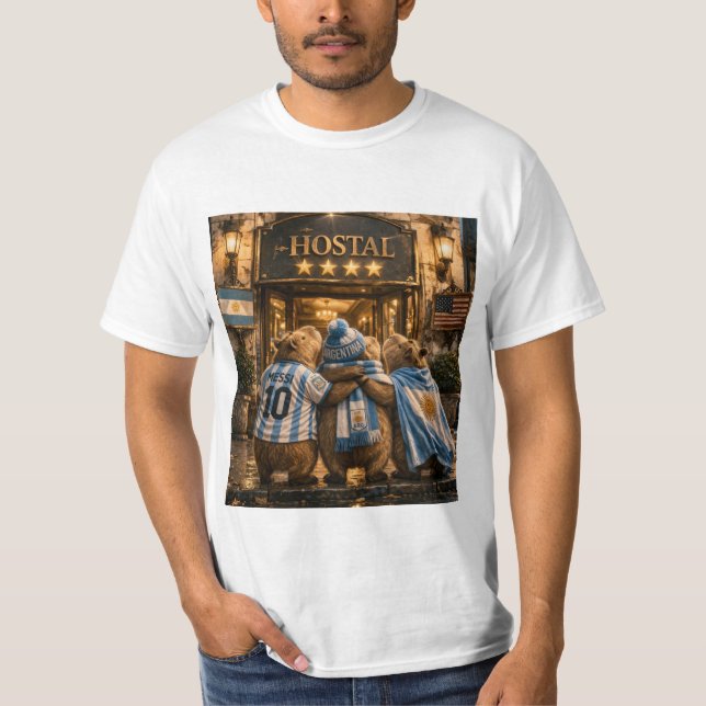 Remera Capibarras Viajeros buscando 4 estrella T Shirt (Framsida)