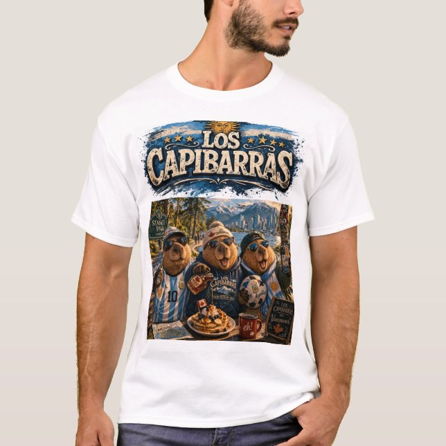  Remera Los Capibarras en Canadá T Shirt (Framsida)