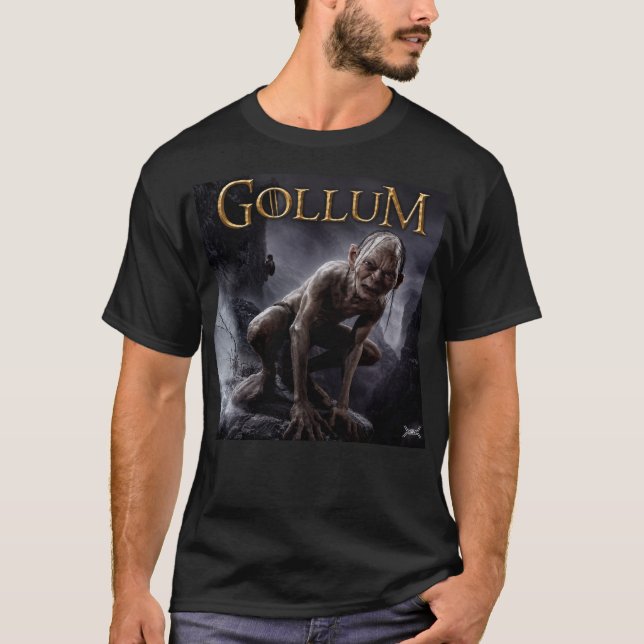 Remera Negra Gollum 2 T Shirt (Framsida)