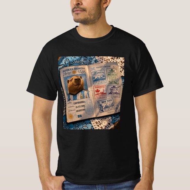   Remera Pasaporte Capibarra T Shirt (Framsida)