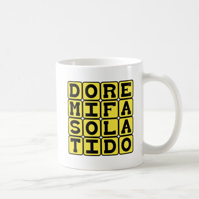 ReMi Fa So La Ti Do, anteckningar om den tillfälli Kaffemugg (Höger)