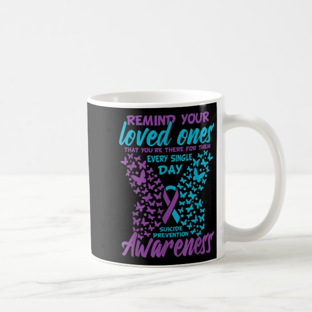 Remind Your Loved Ones Suicide Prevention Awarenes Kaffemugg (Höger)