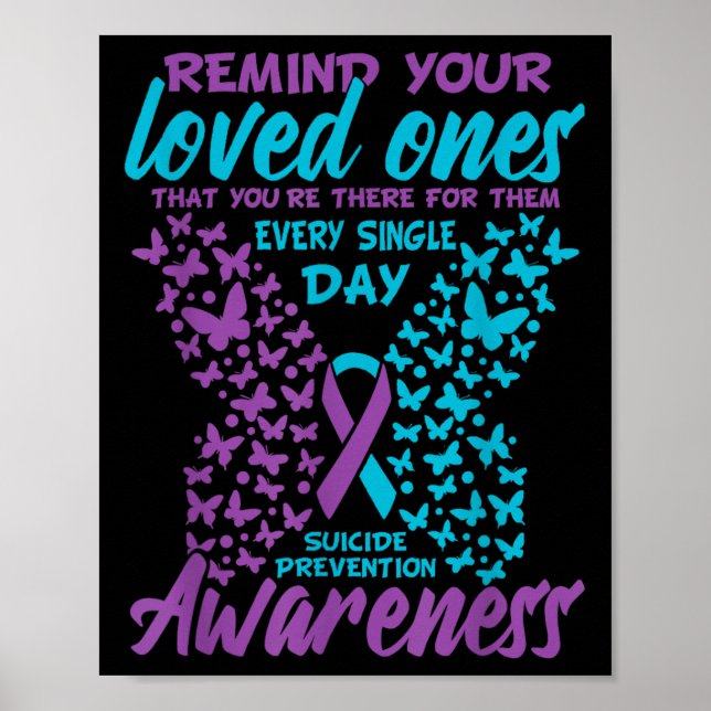 Remind Your Loved Ones Suicide Prevention Awarenes Poster (Framsidan)
