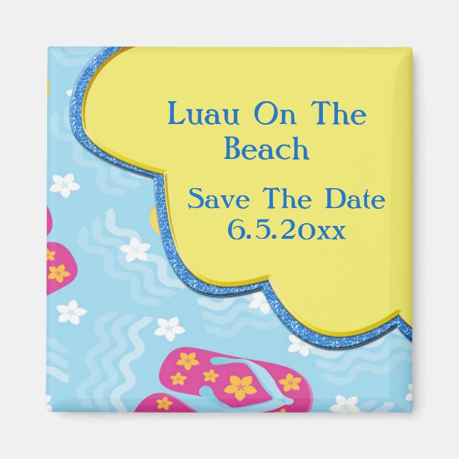 Reminder för sommar Flinflip flops Magnet (Framsidan)