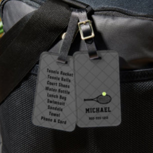 Reminder-påfyllnad för sommarläger, Märkre - tenni Bagagebricka