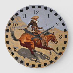 Remington: Cowboy, amerikansk cowboykonst Stor Klocka