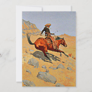 Remington - Cowboy, berömd-målning Julkort