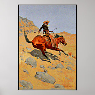 Remington - Cowboy, berömd-målning Poster