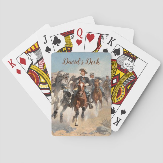 Remington Cowboy Southwestern spelkort anpassade (Baksidan)