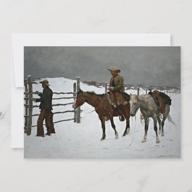 Remington - Fall av Cowboyen. Kort (Framsida)